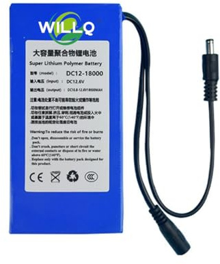 WILLQ Rechargeable 12V 12Ah 18Ah 28Ah 38Ah 48Ah Polymer Lithium Battery with PVC shell for DC 12 Volts Electric Devices Backup Battery