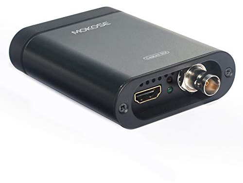 MOKOSE USB3.0 HD/SDI Video Capture Card for Windows, Linux HD Loop Thru Dongle Grabber Game 1080P 60fps UVC Free Driver