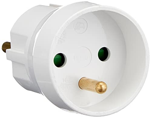 Lebenoid – Frankreich Deutschland 16A Reisestecker-Adapter – weiß – Schuko