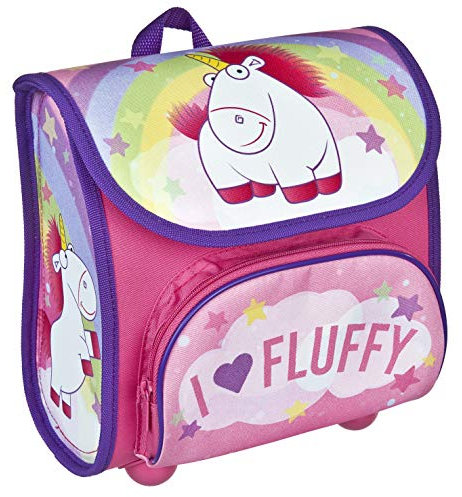 Scooli MNFL8240 - Vorschulranzen Cutie mit Klettverschluss, ergonomisch, leicht, Einhorn Fluffy, ca. 4,5 Liter