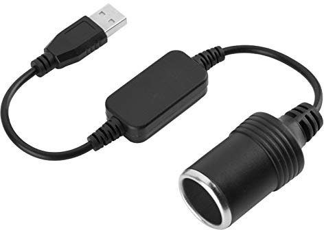 Eboxer 5V USB Male to 12V Car Cigarette Lighter Socket Female Converter Adapter Cord For Car Cigarette Lighters Driving Recorder DVR Dash Camera, Car Charger