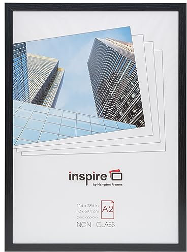 Hampton Frames OXFORD OXFA2NG Cadre photo en plexiglas sans verre Noir 42 x 59 cm