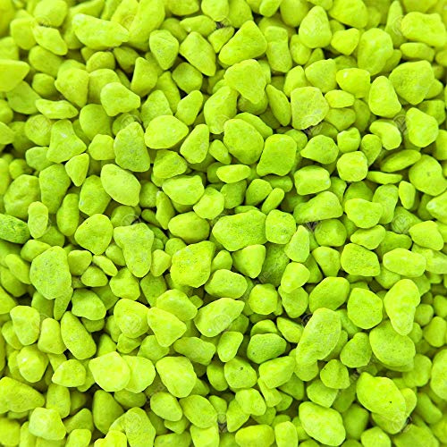 GardenersDream Fluorescent Aquatic Gravel - Decorative Aquarium Fish Tank Stones (10kg, Yellow)
