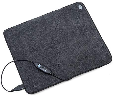 Oneconcept Magic Carpet DLX Heizmatte Heizteppich, 60 x 70 cm, Leistung: 100 Watt, 4 Temperaturstufen, Timer-Funktion, LCD-Display, rutschfest, anthrazit