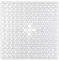 Pinzz Square Shower Mats Non Slip Anti Mould Bath Mats with Suction Cup Safety Bathroom Mat Antibacterial Machine Washable Shower Mat with Drain Holes,53x53CM(Clear)