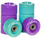 Raven Rollen für Rollschuhe mit Kugellager Abec7 (4X Mint + 4X Violet)