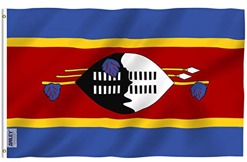 ANLEY Fly Breeze 3x5 Fuß Eswatini (Swasiland) Flagge - Lebendige Farbe und UV-lichtbeständig - Leinwandkopf und doppelt genäht - Swazi Flags Polyester mit Messingösen 3 X 5 Ft