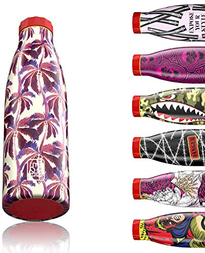 Bboom Borraccia Termica 500 ml Bottiglia Termica Acciaio Inox Thermos 24 Ore Freddo & 12 h Caldo Regalo Uomo Donna Design Made in Italy Ecologica e BPA Free