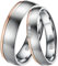 DOOSTI Paar Ringe für Damen Herren Partnerring Edelstahl Bicolor Silber Rosegold ohne/mit Zirkonia Ehering Trauring Freundschaftsring Hochzeit Ringe Frau Mann (Herrenring, 64 (20.4))