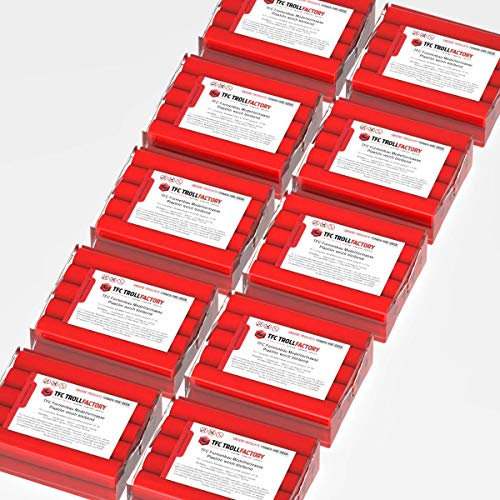 TFC Troll Factory Modelliermasse I Knete für Kinder I Formenbau Plastilin I weich bleibend, rot I 5 kg (10 x 500 g)