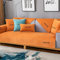 Suuki Couch hussen Sofa hussen Sofa-überzug,Sofabezüge für Ledersofa und Stoffsofa,Rutschfester Rastplatz-Sofaschutz,Wohnzimmer rutschfeste 2/3/4/5 Sitzer-Orange_90 * 180 cm