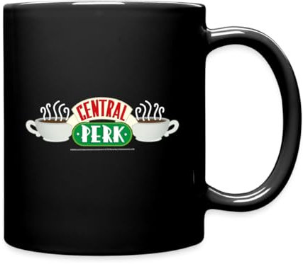 Spreadshirt Friends Central Perk Tasse Einfarbig, One size, Schwarz