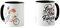 VD06 Keramiktasse mit Aufschrift Love You Forever, Bike (schwarz)