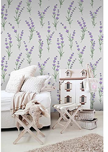 Coloray Fototapete 360x250cm Vlies Wandbilder Zimmer Wohnzimmer Büro Schlafzimmer Zuhause Dekor Vliestapete - Lavendel-Blumen 265
