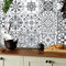 KAIRNE 24 Pezzi Adesivi Piastrelle e Cucina,Marocchino Adesivo per Cucina,Impermeabile PVC Autoadesivo Decorazione,Grigio Adesivi per Piastrelle per Bagno,Fai Da Te Mosaico Adesivo Pavimento,15X15cm