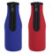 sourcing map Beer Bottle Sleeves Cooler Insulator Collapsible Neoprene Covers with Zipper for 330ml to 350ml, Blue Red 1 Set