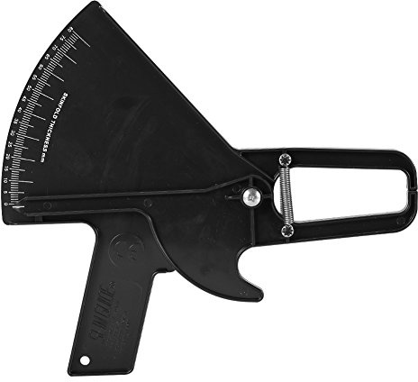 Calibrador Corporal, 0-80MM Medición de Grasa Corporal Calibrador de Pliegues Cutáneos, Probador de Medición de Pérdida de Peso, Calibrador de Grasa de Pliegues Cutáneos para Fitness 2(negro)