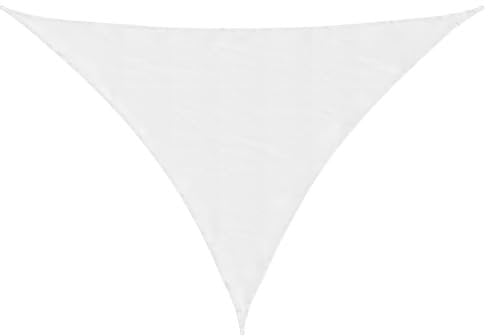 vidaXL Toldo de Vela Parasol Lona Protector Solar Sombra Patio Jardín Terraza Balcón Parque Exterior Triangular de Tela Oxford Blanco 4x5x6,4 m