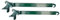 TENDAGGIMANIA Braccetti per Tende da Sole a Caduta Esterne in PVC - Colore Verde - Misura 70 cm - 1 Coppia di Braccetti Tenda Regolabili Fino a 180° + 4 Viti autoforanti Incluse