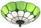 Skyweel Tiffany Style Ceiling Light Stained Glass Ceiling Light Tiffany Flush Mount Vintage Chandeliers Lighting Fixture Lamp (12 Inch Green)
