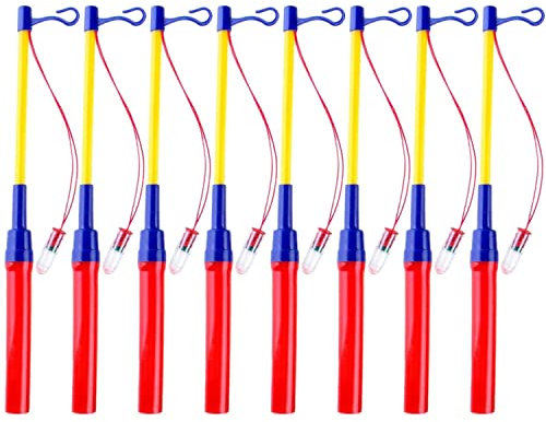 DAZZTIME 8 Stück Laternenstab mit LED für St Martin,Elektronischer Laternen Stab 40 cm,LED Elektronischer Laternenstab,Laternenstab Set,für St Martin Kinderpartys,Kostümpartys,Halloween