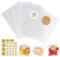 Sweelov 200pcs Cellophantüten Klar 12x17cm Süßigkeiten Tütchen Transparent mit 400 Aufkleber für Hochzeit Geburtstag Weihnachten Party Candy Giveaway Geschenktüten