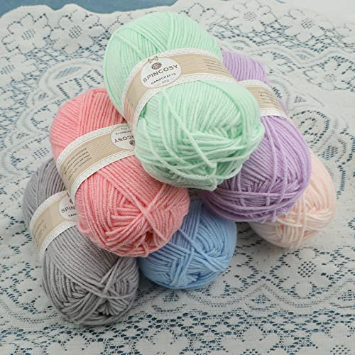 Wollkombinationsanzug 6-Farben, Geeignet Für Jedes Häkeln Und Stricken, 2-Häkeln, Handstricken, Stricken Wolle Basteln (Mischfarbe 6-Farben 1)