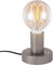 Mengjay Persönlichkeit Eisen Tischleuchte Modern Einfache Tischlampe Schlafzimmer Nachttischlampe Schreibtischlampe mit E27 Lampenfassung Lampe mit Schalter für Wohnzimmer Schlafzimmer Büro (Silver)
