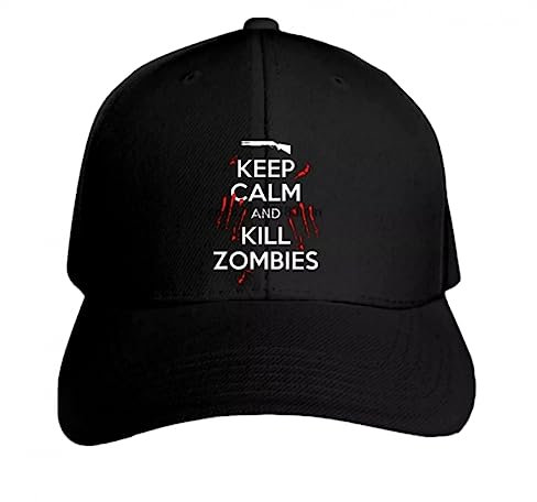 Basecap Keep Calm Kill Zombies Funny Walking Dead Brains Apocalypse Hysterese Hat Peaked Sports Print Sonnenhut Weihnachten Geburtstag Geschenk