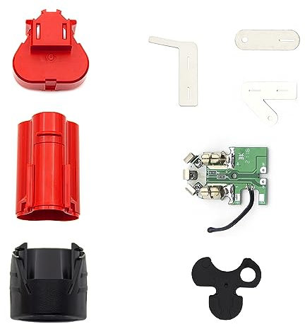 3-Cell Battery Case Parts Cover Replacement for Milwaukee M12 12V Battery, Broken Battery Shell Replacement Plastic Case Repair DIY Kit for Cordless Power Tools (No Battery Cell Included)