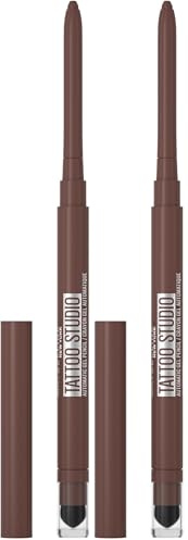 Maybelline New York Tattoo Liner Smokey Gel Pencil Brown, Gel Eyeliner (Packung mit 2)