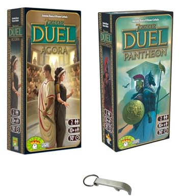 Set Seven Wonders Duel 2 Erweiterungen Agora + Pantheon Französische Version + 1 Dekaps Blumie (Agora + Pantheon)