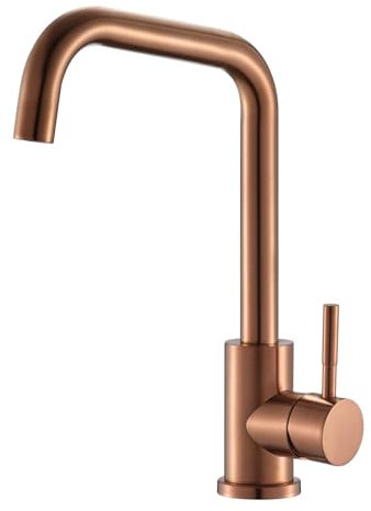 Reginox Salina CP Single Lever Square Neck Copper Kitchen Mixer Tap