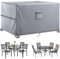 Kovshuiwe Gartenmöbel-Abdeckung, wasserdicht, 150 x 90 x 75 cm, Terrassentischabdeckungen, 420D, strapazierfähiges Oxford-Gewebe, Rattan-Möbelabdeckung, winddicht, UV-Schutz, für Terrasse, Outdoor,