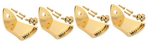 TOYANDONA 4sets Metal Triangle Mandolin Tailpiece String Arched Top Mandolin Lightweight Parts Tone Sustain Complete Installation Kit Included
