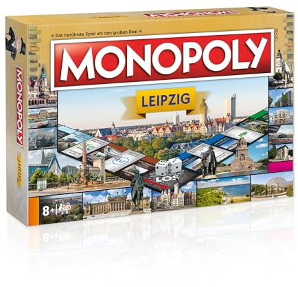 Monopoly Leipzig – Städte-Edition von Winning Moves | Brettspiel mit Leipziger Straßen & Sehenswürdigkeiten | Familienspiel für 2–6 Personen ab 8 Jahren | Geschenkidee & Souvenir für Leipzig-Fans