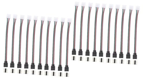 PRETYZOOM 20stücke Pin Verbinder Für Rgb Streifen Lötfreies Adapter-kit Installieren Für Flexible Lichtanwendungen Und Heimbeleuchtung