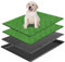 Embellbatt Almohadilla de césped para perros con bandeja, hierba para entrenamiento de cachorros, césped artificial para que los perros orinen en interiores y exteriores