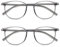 IEYELUUK Anti Blaue Lesebrille Farblos Rund für Damen, Computer Lesehilfe Blaulichtfilter mit HD-Gläsern, Entspiegelt Dioptrien +1.0