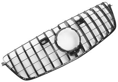 Auto Grill Front Grill Oberen Stoßstange Haube Mesh Mit Kamera Loch Kompatibel for Mercedes Benz X166 GL Klasse GL500 GL550 GL63 2013 2014 2015 (Color : Black)