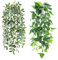 Der Rose Lot de 2 fausses plantes artificielles à suspendre en pot pour chambre, salle de bain, étagère murale, décoration d'intérieur