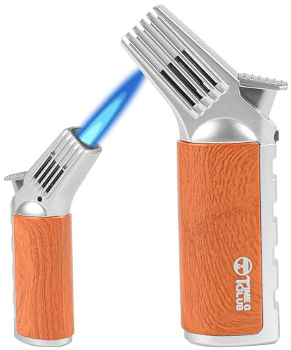 Küchen-Gasbrenner Nachfüllbar mit Einstellbarer Flamme – Flambierbrenner für Crème Brûlée, Grill, BBQ, DIY, Camping & Schmuckherstellung – Winddicht & Sicher (Ohne Gas)