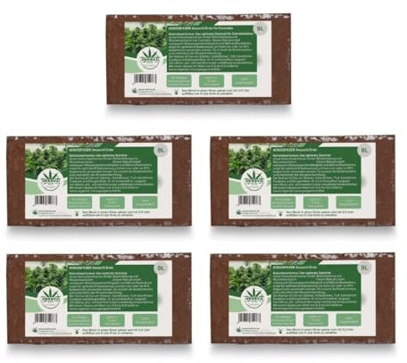 Bio Kokoserde - Herbva Grow 45L (5X 650g) | Hochwertige Kokosfaserhumus für Indoor & Outdoor, Bio Anzuchterde, Professioneller Growmix | Ideal für den heimischen Anbau | Bio Growerde