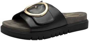 Tamaris Comfort Damen Pantoletten aus Leder Elegant, Schwarz (Black Nappa), 42 EU