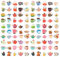 100uds Pegatinas Tazas Té, Pegatinas para Fiestas Té Regalos para Fiestas té Decoraciones Fiestas té Pegatinas para té para Niños Niñas Adolescentes Decoración para Fiestas