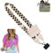 APOMOONS Phone Strap with Zippered Pouch Mobile phone strap with zip pocket, clip and go strap for mobile phone with wallet, Adjustable Phone Lanyard Charm for Women shoulder strap for women (Beige)