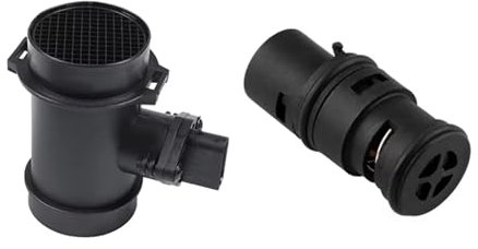 DZSJHGFDD Luftstromsensor 1Pcs Ölkühler Kühler Kühlmittel Expansion Thermostat Tank & 1Pcs Air Flow Sensor Meter Für E36 E38 E46 Luftmengenmesser