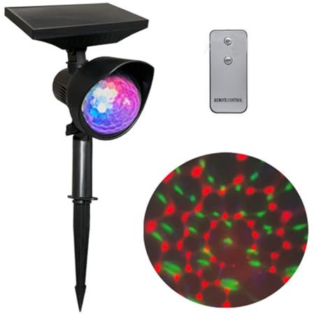 Proiettore LED colorato a energia solare RGB a forma di stella, per esterni, luce mobile per Natale, paesaggio, decorazione natalizia, luce per feste in movimento, impermeabile, per vacanze di Natale