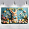 Lofaris Banner – 180 x 100 cm Happy Easter Banner mit Häschen und Ostereiern, buntes Frühlings-Polyester-Dekoration für Partys und Veranstaltungen