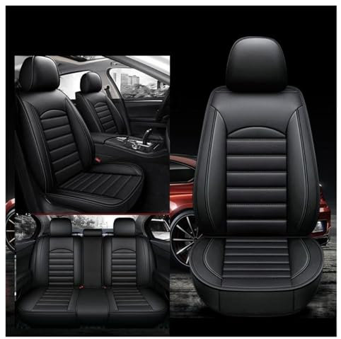 XINYUNFEI Auto Sitzbezüge Sets für Nissan Qashqai J11 SUV 2013-2021, Leder, Schwarz, Wasserdicht, Airbag Kompatibel, Kundenspezifische Passform, SUV, Auto, Autositzbezüge, Sitzbezug